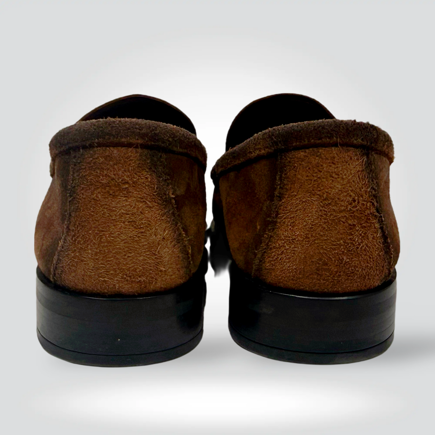 Prada Milano Suede Loafers Tobacco Brown Moccasin Whipstitch — Size 38,5—Excellent | Style Reissue Vancouver