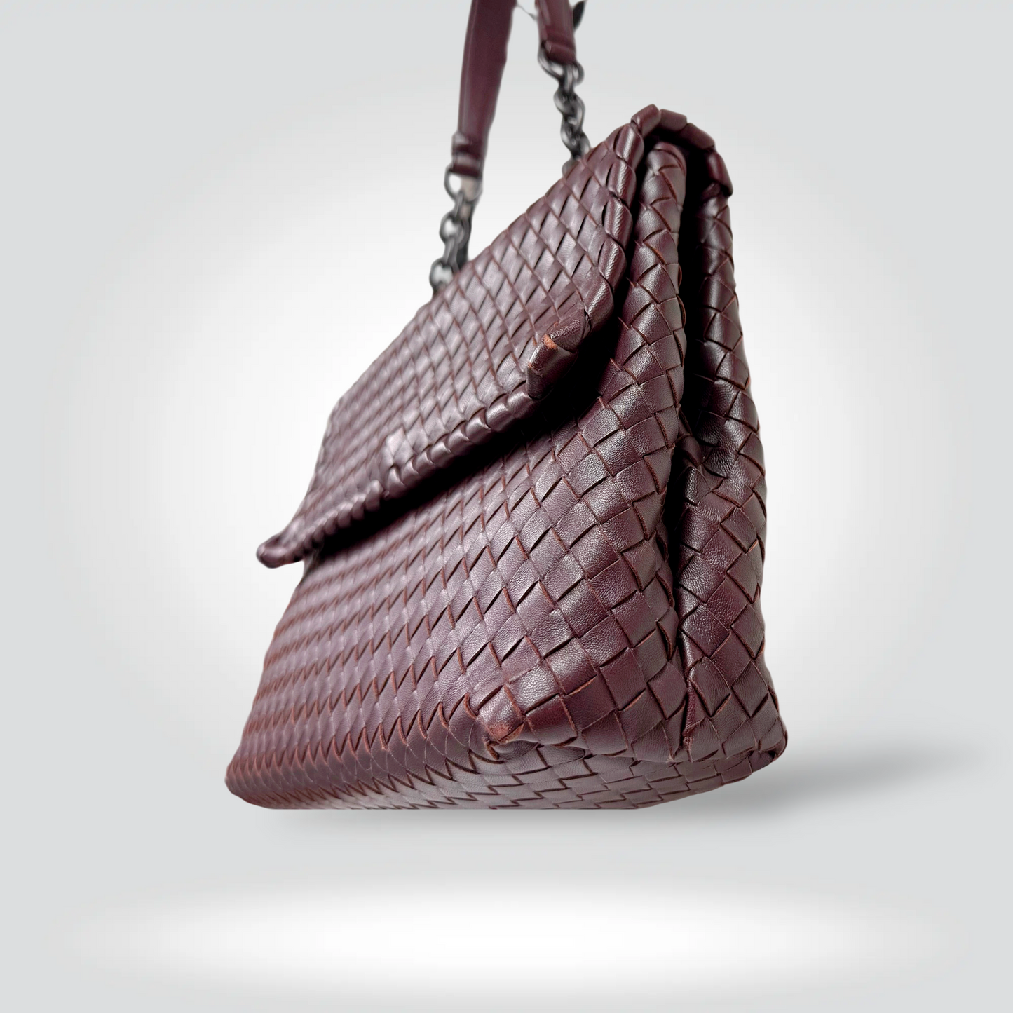 Bottega Veneta Olimpia Intrecciato Woven Leather Bag Burgundy Oxblood —Good Style Reissue Vancouver