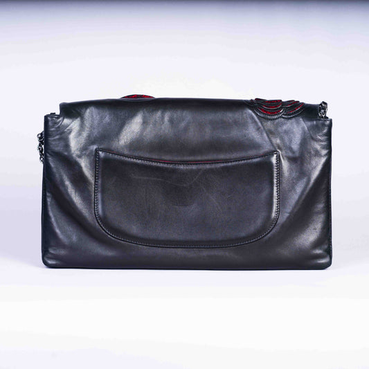 Pre-Owned Chanel Leather Camellia Shoulder Bag