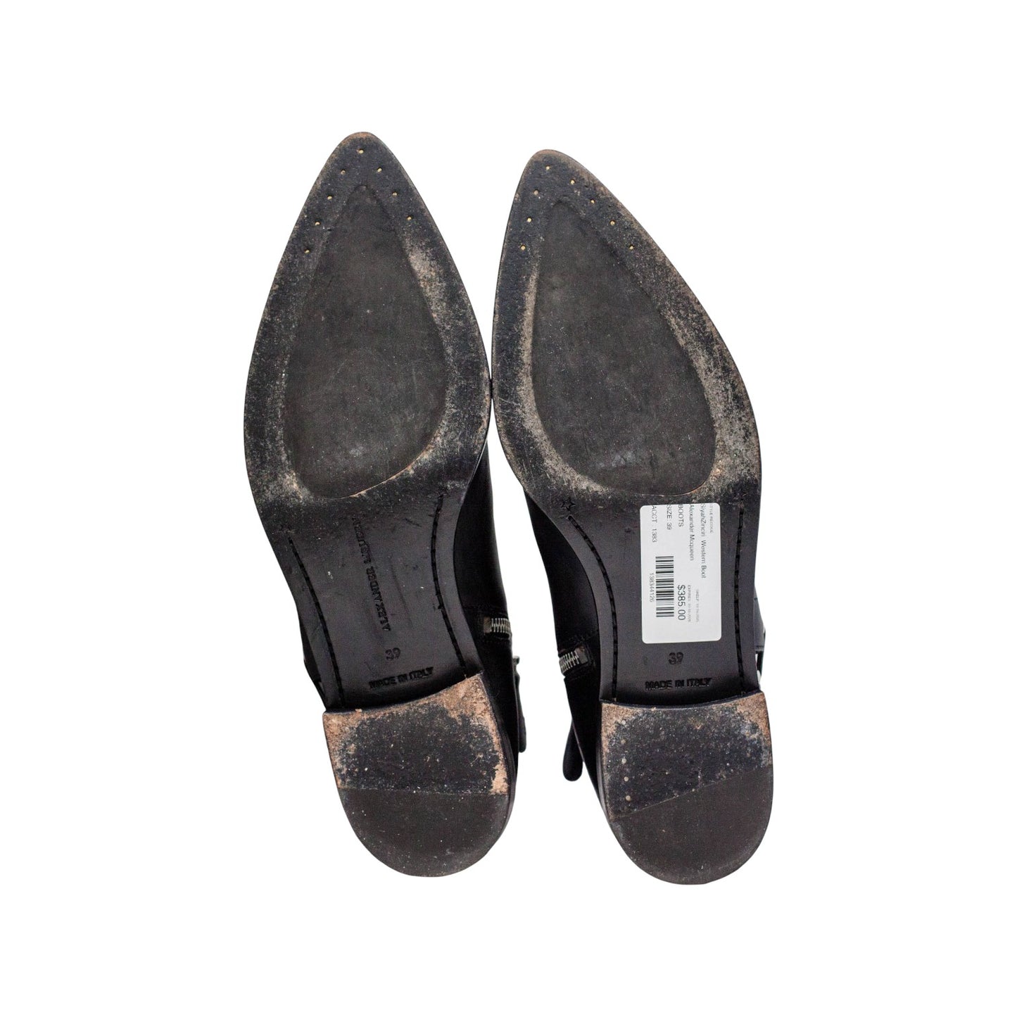 Pre-Owned Alexander McQueen Lace Detail Boots (39)