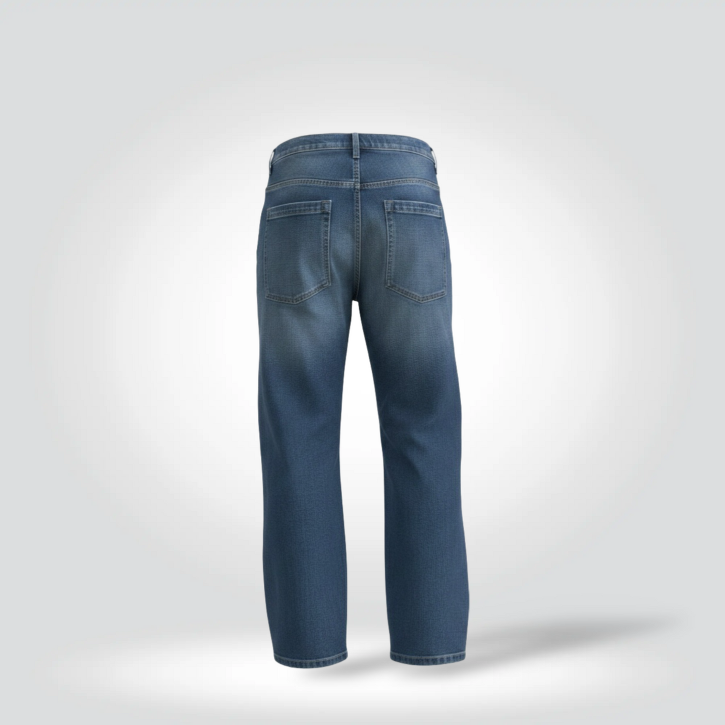 Pre-Owned Nili Lotan Emerson Medium Blue Wash Relaxed Barrel Leg Cropped Jeans — Size 27 — Good | Style Reissue Vancouver