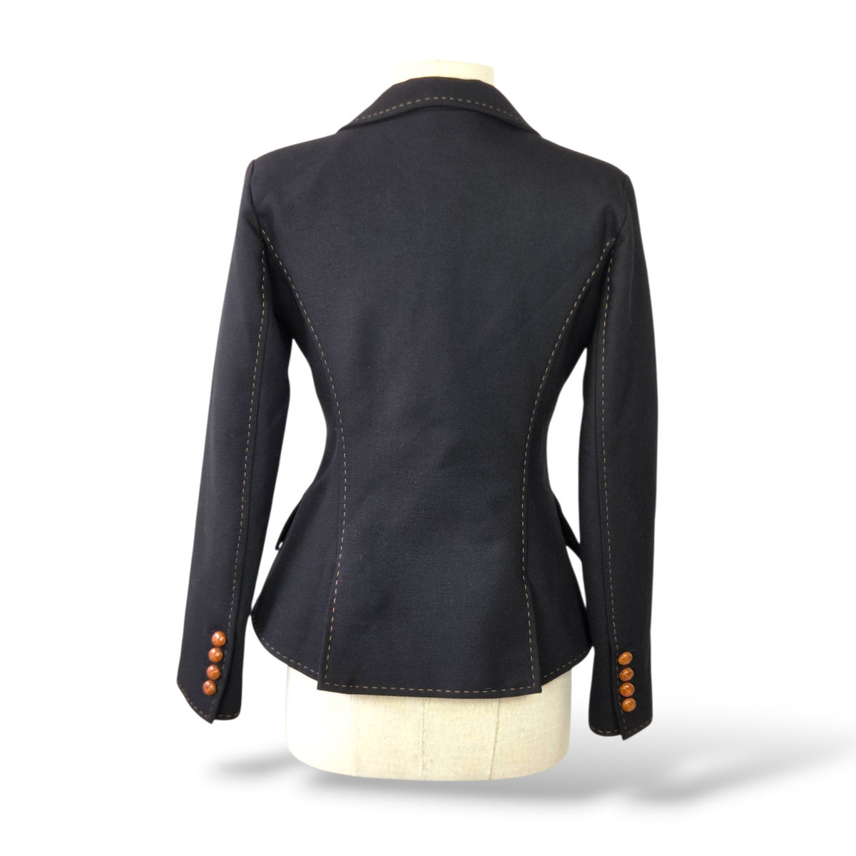 Pre-Owned SMYTHE Les Vestes Contrast-Stitch Wool Blazer