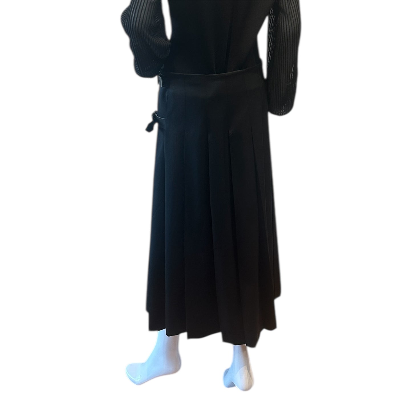 Preowned-Burberry Wrap Pleated Skirt (12)