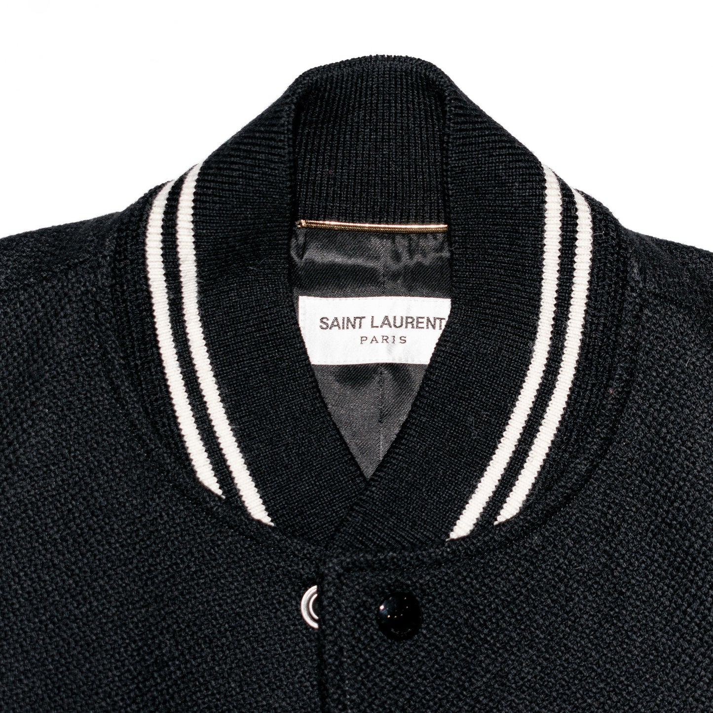 Pre-Owned Saint Laurent Teddy Varsity Jacket (34)