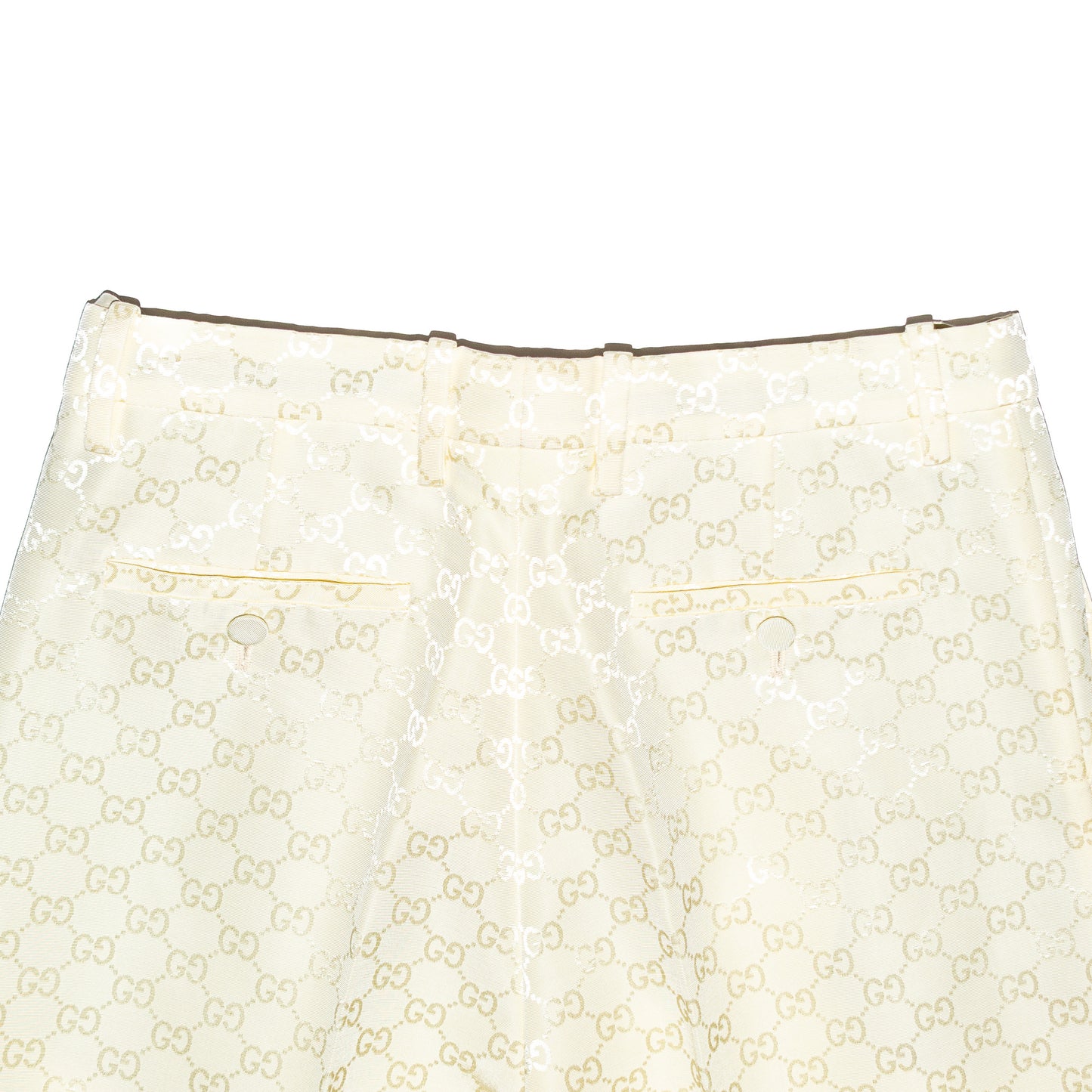 Pre-Owned GUCCI Monogram Jacquard Trousers (42)