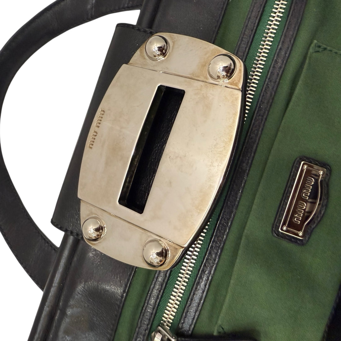 Miu Miu Black Leather Satchel – Structured Top-Handle Bag, Made in Italy