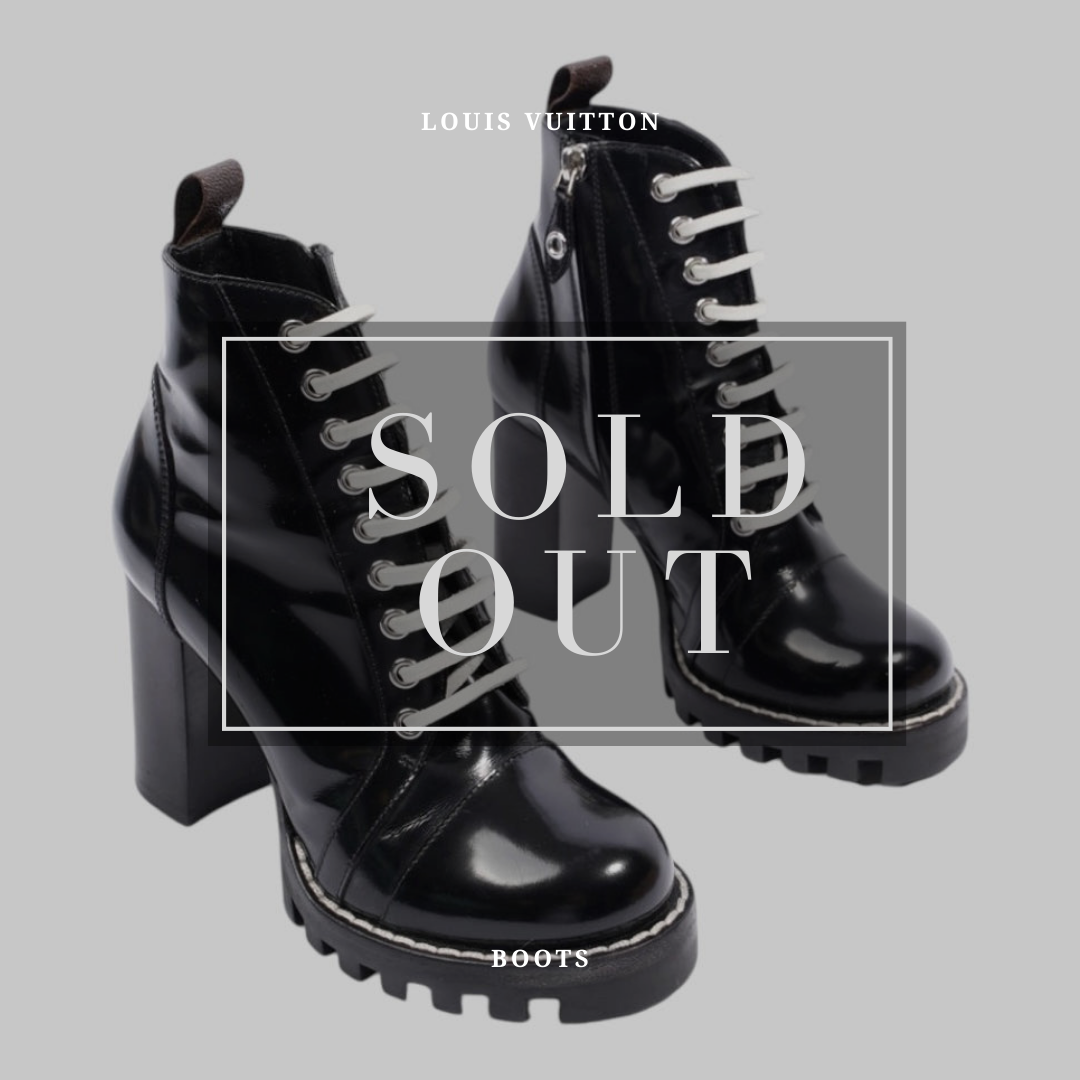 Louis Vuitton Star Trail Ankle Boot Patent Black size 39