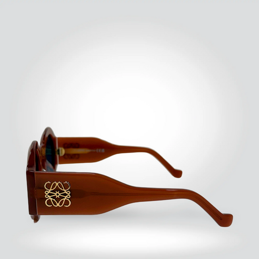 Loewe Paula's Ibiza Round Sunglasses Cognac Brown Acetate Dark Smoke Lenses — Very Good] | Style Reissue Vancouver