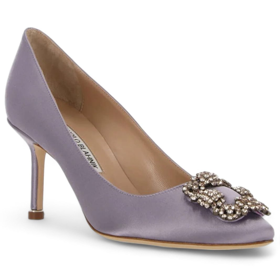 Manolo Blahnik Satin Hangisi Pump - 38