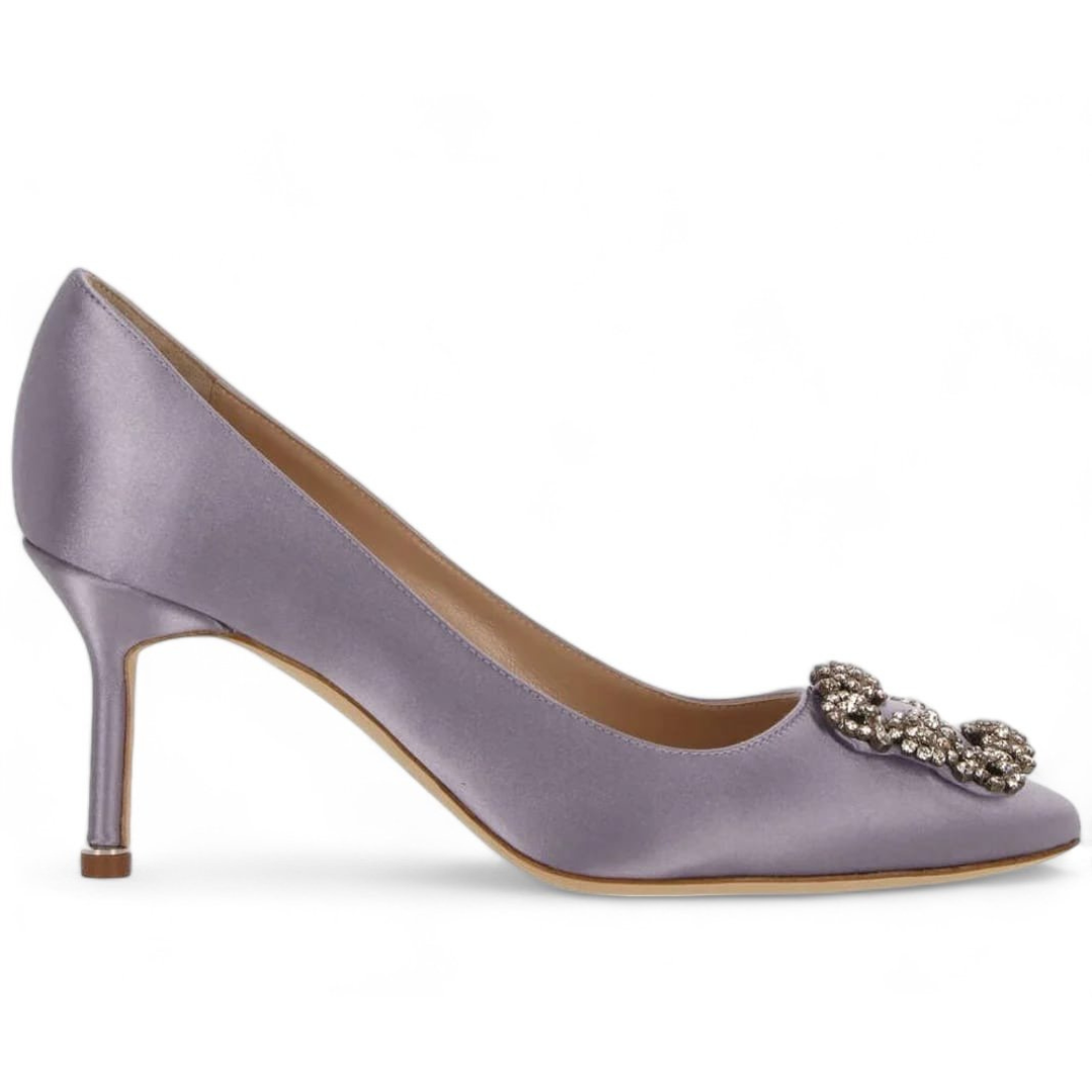 Manolo Blahnik Satin Hangisi Pump - 38