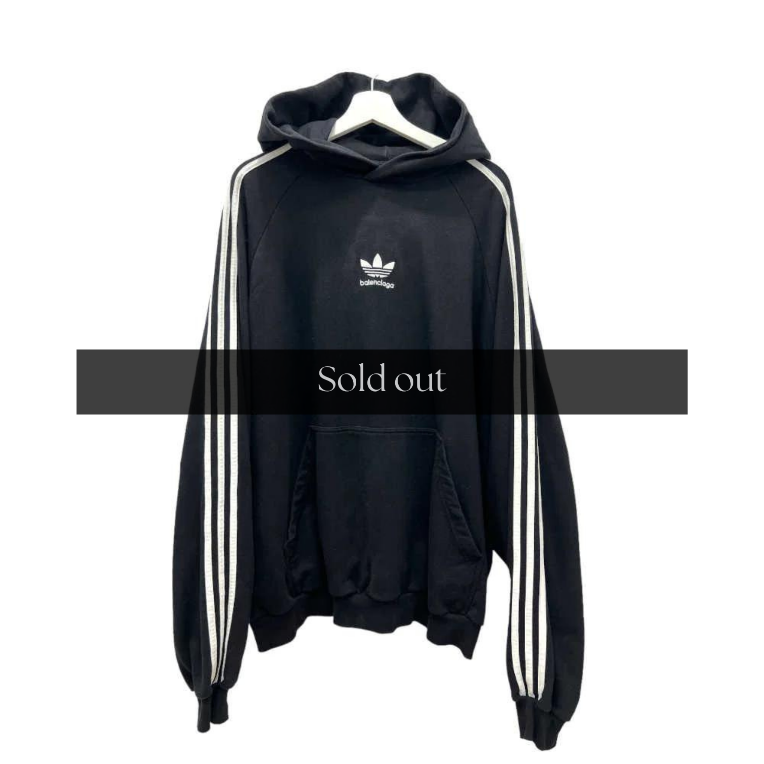 Balenciaga x Adidas Black Oversized Hoodie