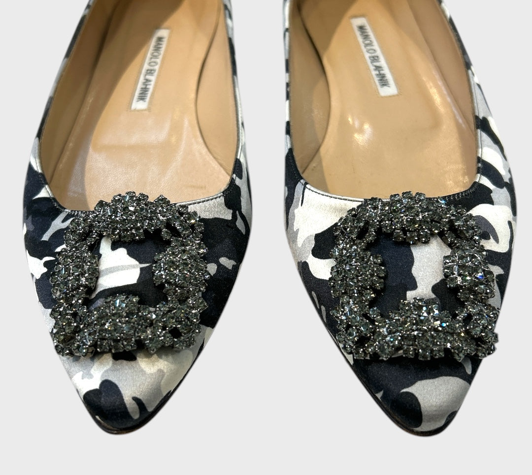 Manolo Blahnik camo Ballerina Flats size 38
