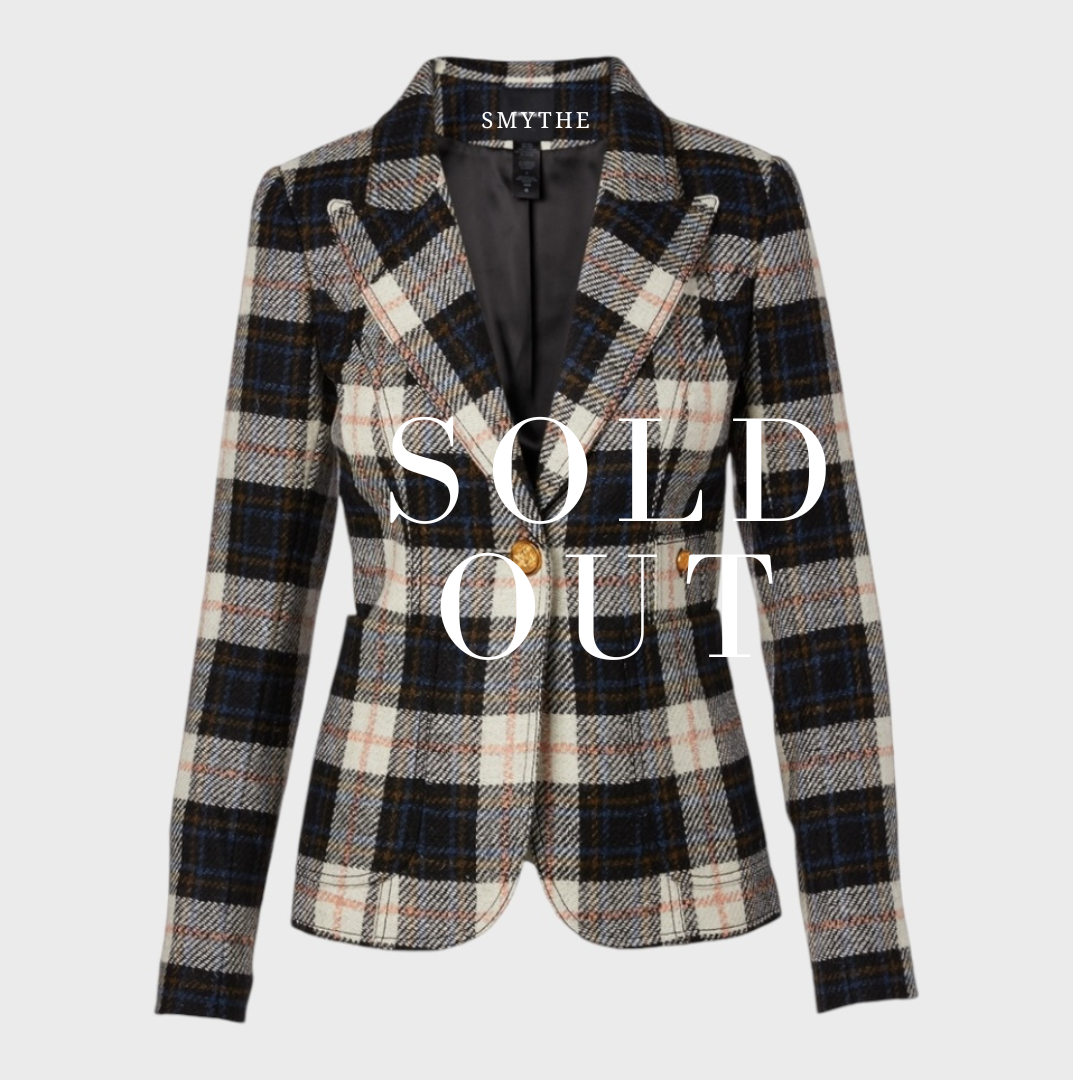 Smythe Wool Duchess Blazer In Heritage Plaid Print size 6