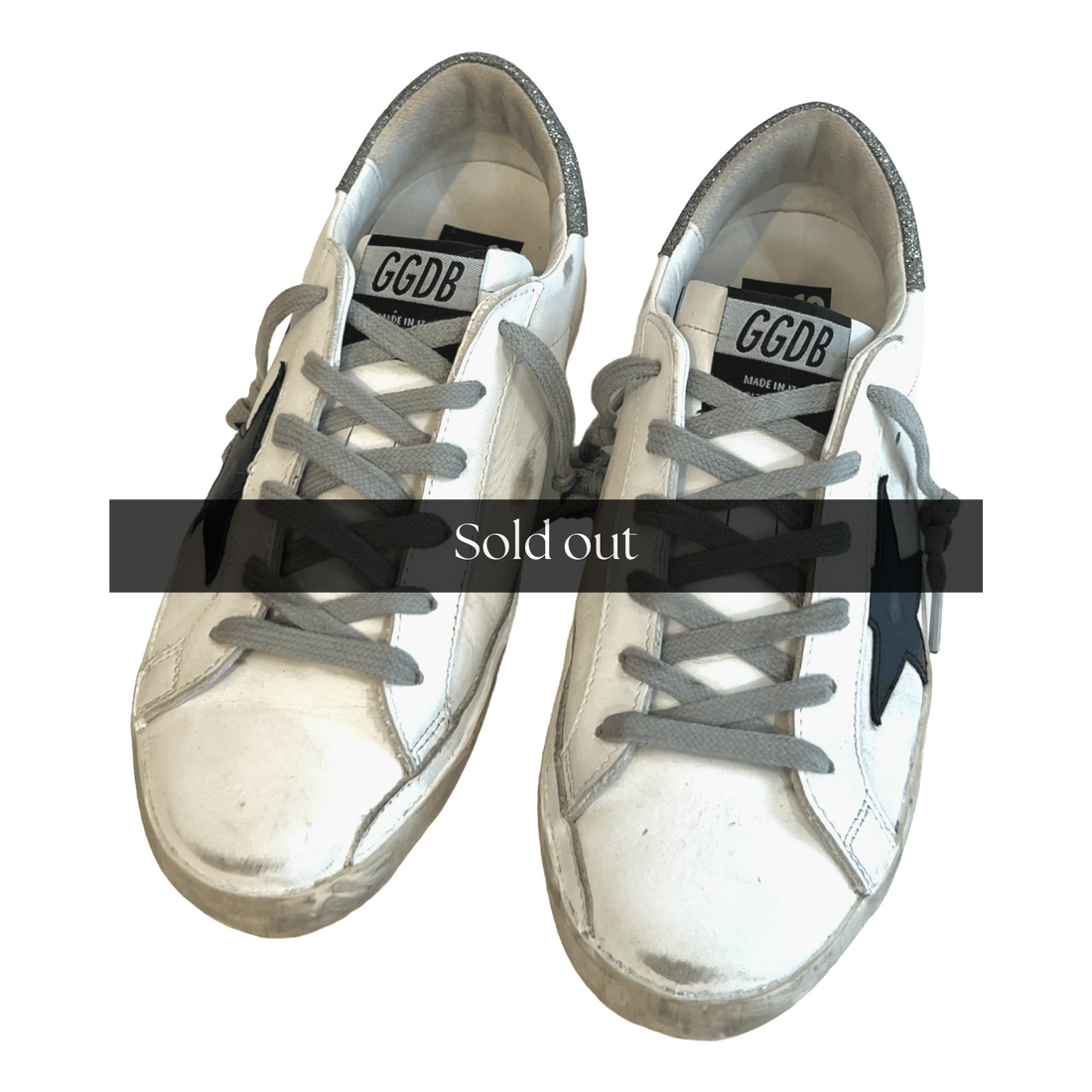 Golden Goose Glitter Heel Super Star Sneakers