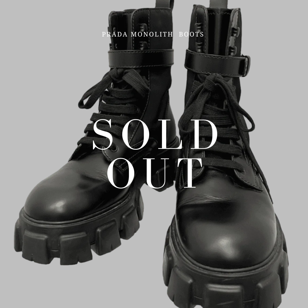 Prada Monolith Buckle Boots - 43.5