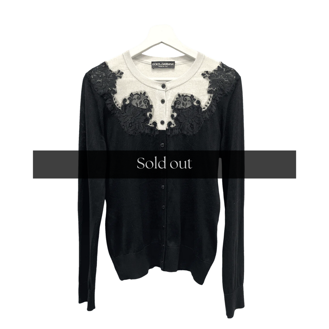 Dolce & Gabbana Silk Lace Inset Cardigan