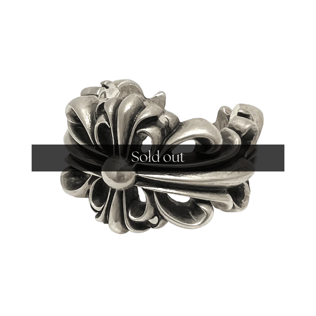 アクセサリー CHROME HEARTS DOUBLE FLORAL CROSS RING Chrome Hearts Double Floral Cross Ring