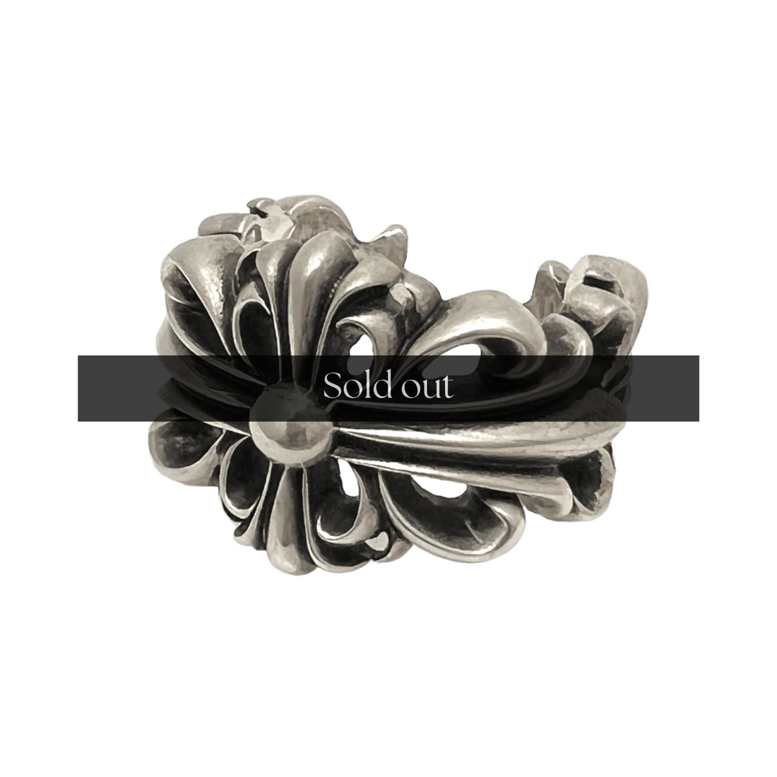 Chrome Hearts Double Floral Cross Ring