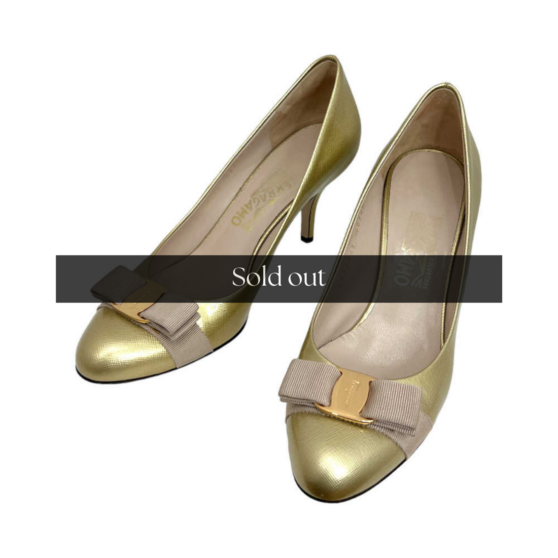 Metallic Vara Bow Pumps - 38.5