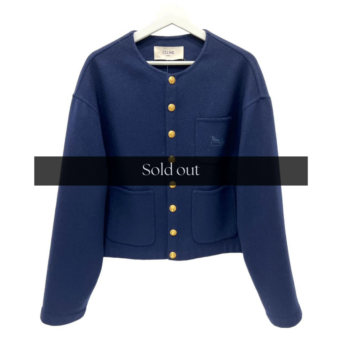 Celine Buttoned Cashmere Jacket - 38