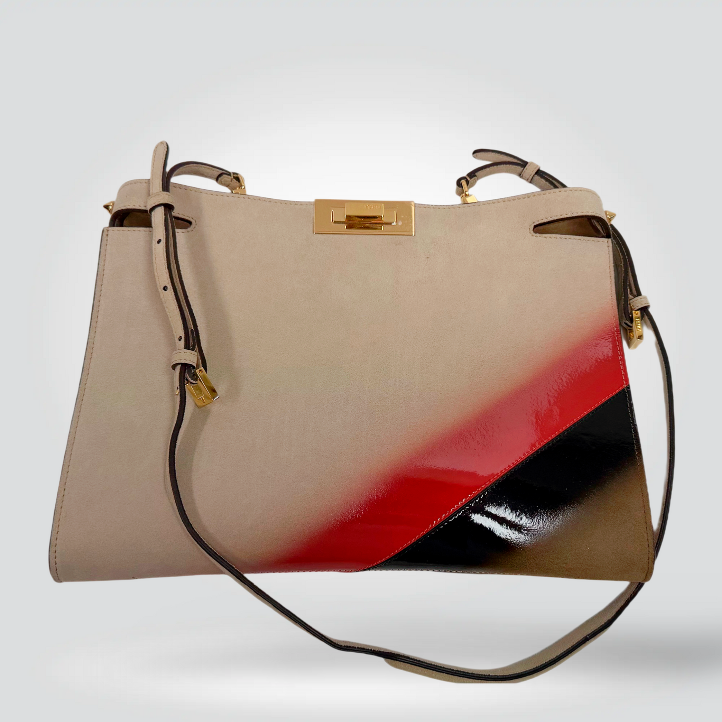 Fendi Peakaboo  Clutch Color Block Gold Hardware — Very Good | Style Reissue Vancouver