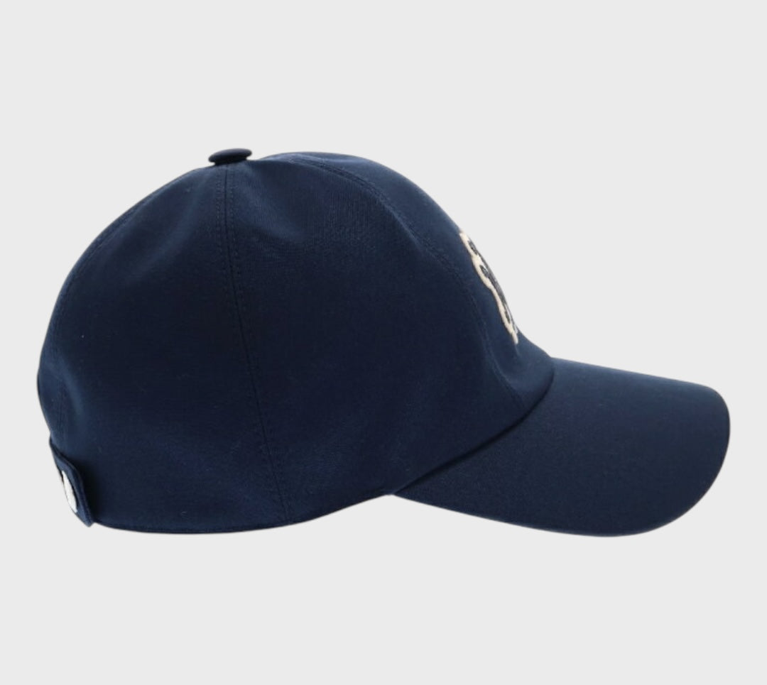 HERMES Serena Lift Logo Baseball Blue Cap