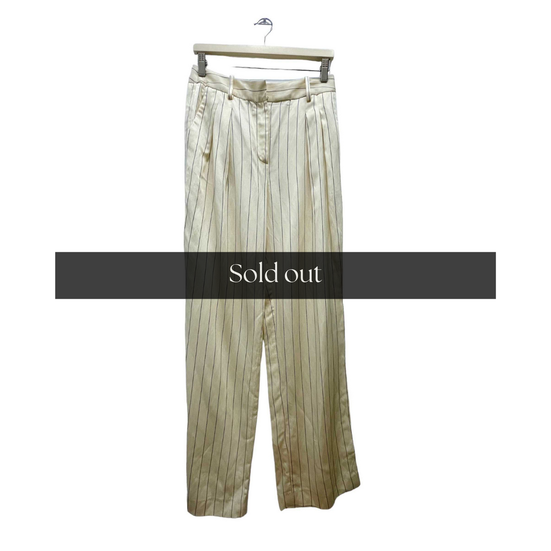 LouLou Studios Enyo Pinstriped Wide Leg Pants - M