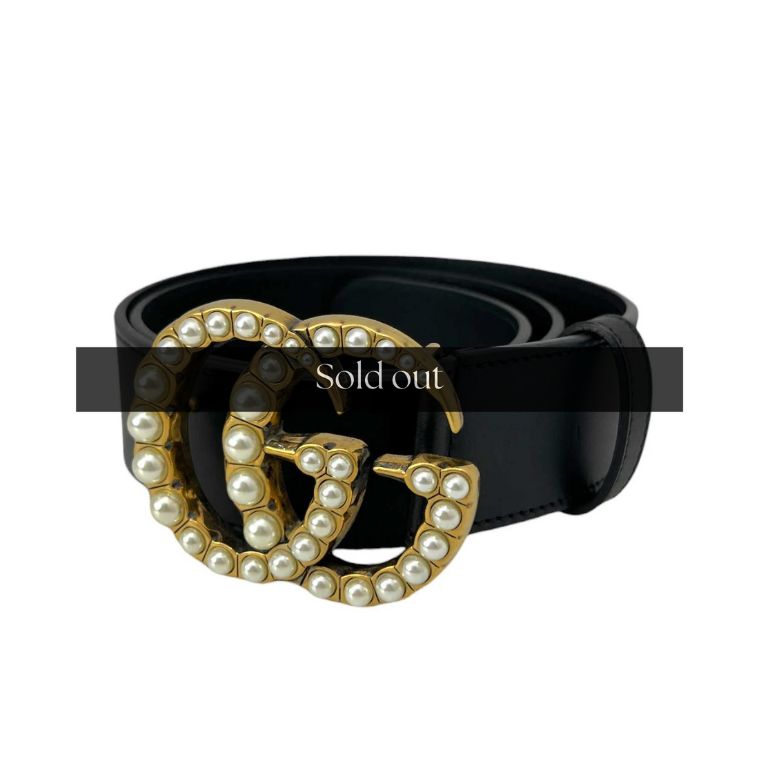 Gucci Pearl Double G Belt