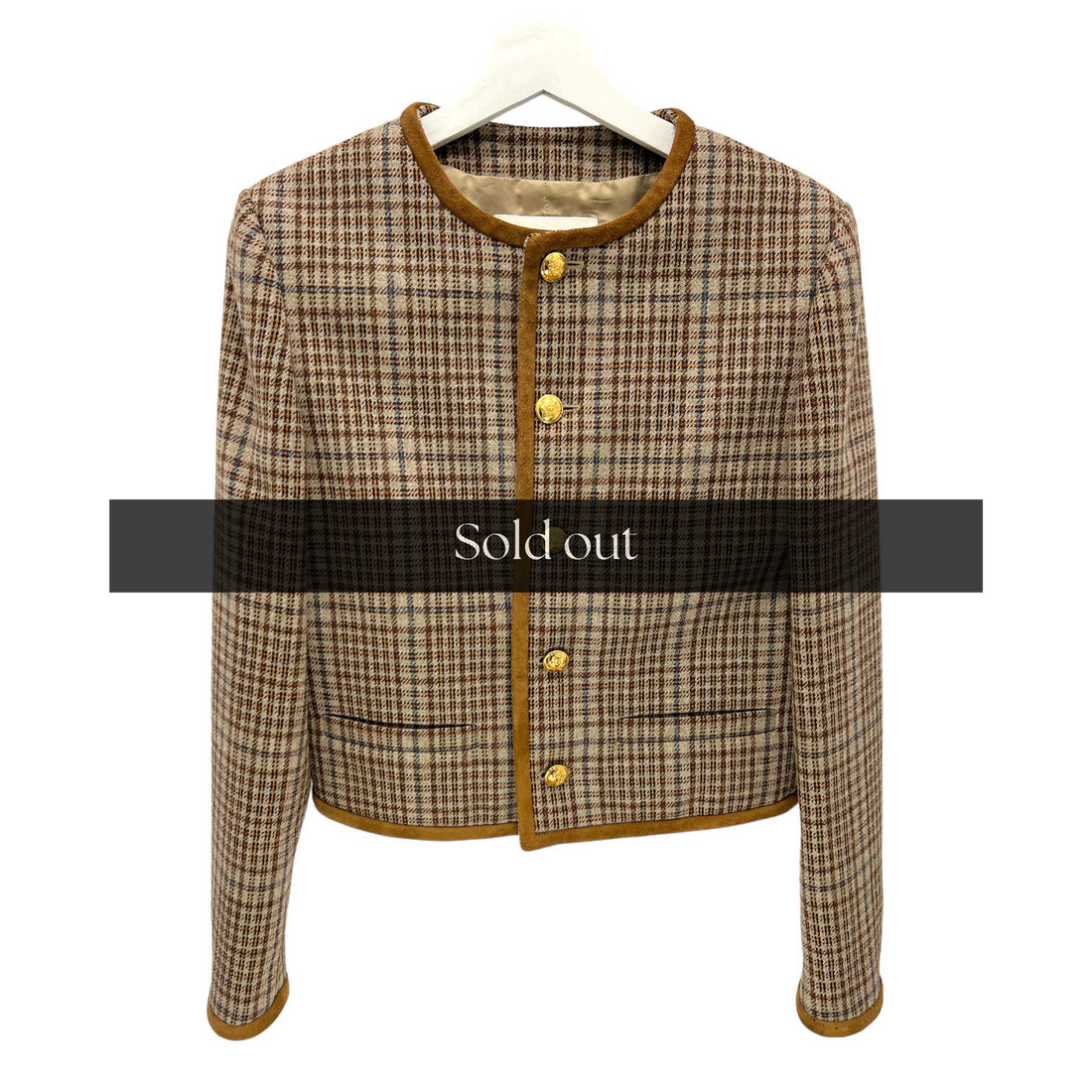 Celine Chausseur Checked Wool Jacket - 40