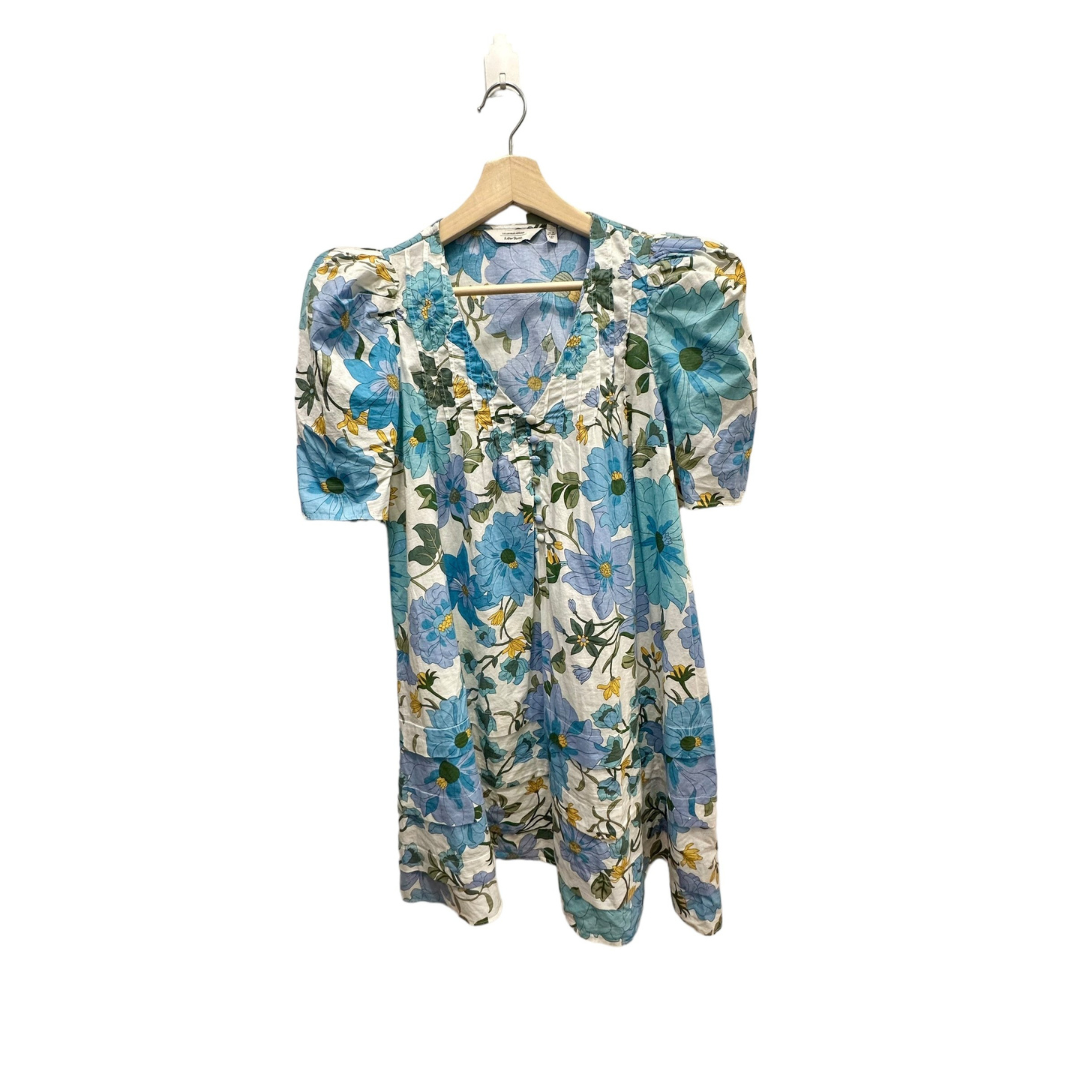 & Other Stories Blue Floral A-line Short Sleeve Dress - 38