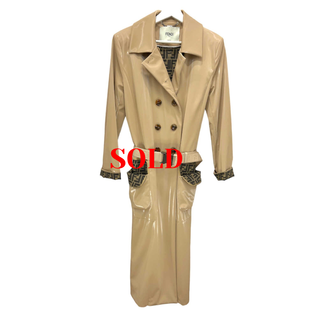 Fendi Shiny FF Zucca Coat - 42