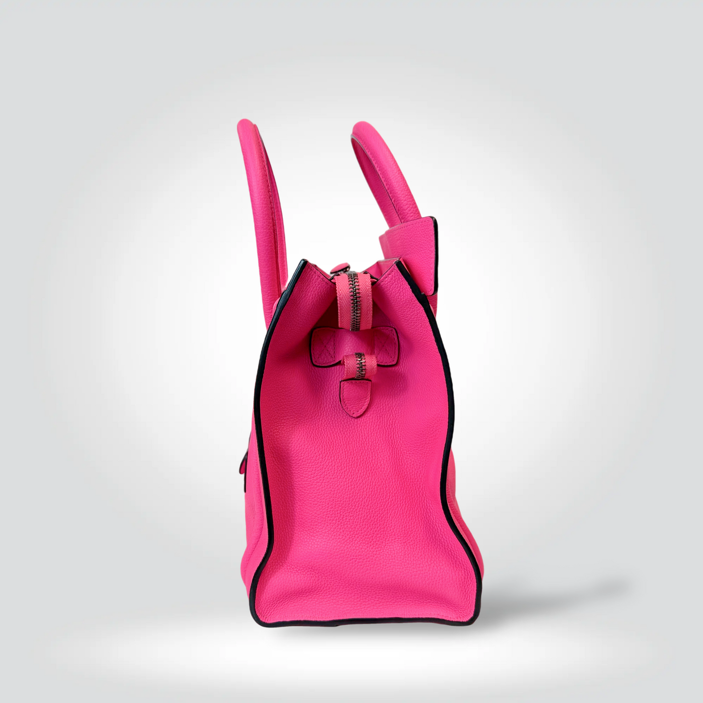 Pre-Owned Céline Luggage Tote Hot Pink Fuchsia Pebbled Leather Wing Handles — Good  Style Reissue Vancouver