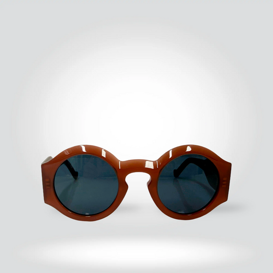 Loewe Paula's Ibiza Round Sunglasses Cognac Brown Acetate Dark Smoke Lenses — Very Good] | Style Reissue Vancouver