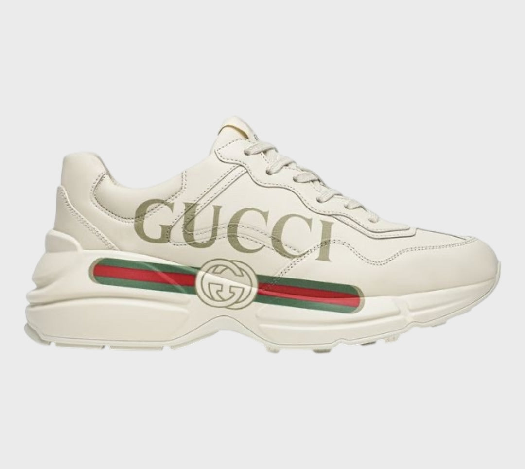 Gucci Ivory Rhyton Logo sneakers size 36.5