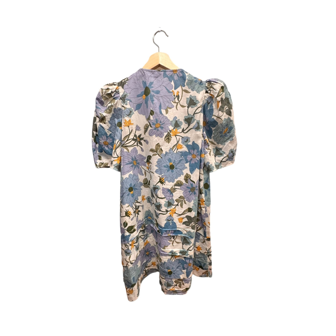 & Other Stories Blue Floral A-line Short Sleeve Dress - 38