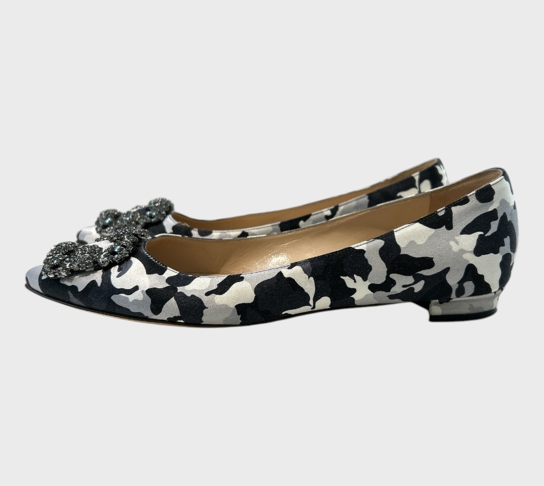 Manolo Blahnik camo Ballerina Flats size 38