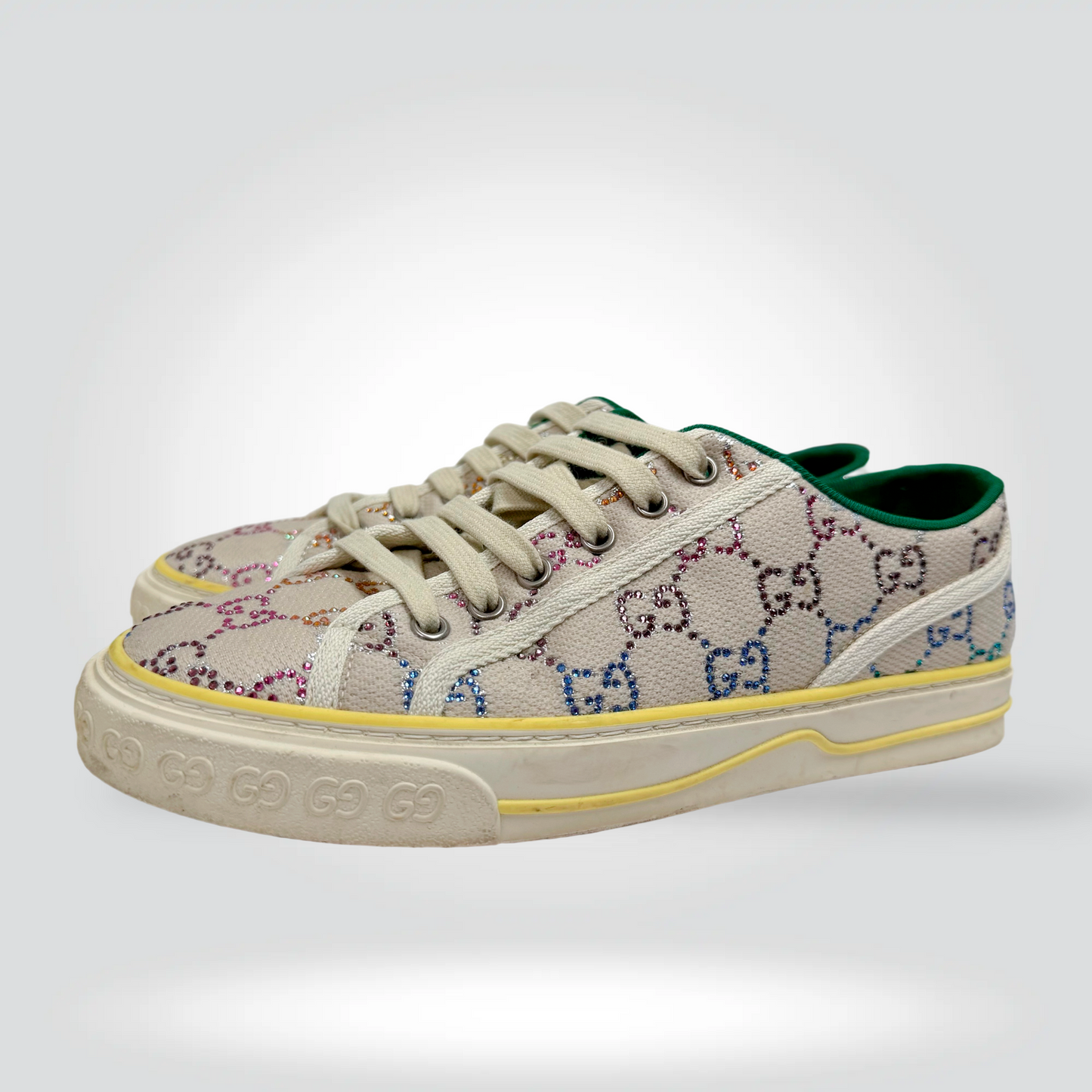 Gucci Tennis 1977 GG Crystal Canvas Sneakers Multicolour Yellow Sole — Size [39] — Good | Style Reissue Vancouver