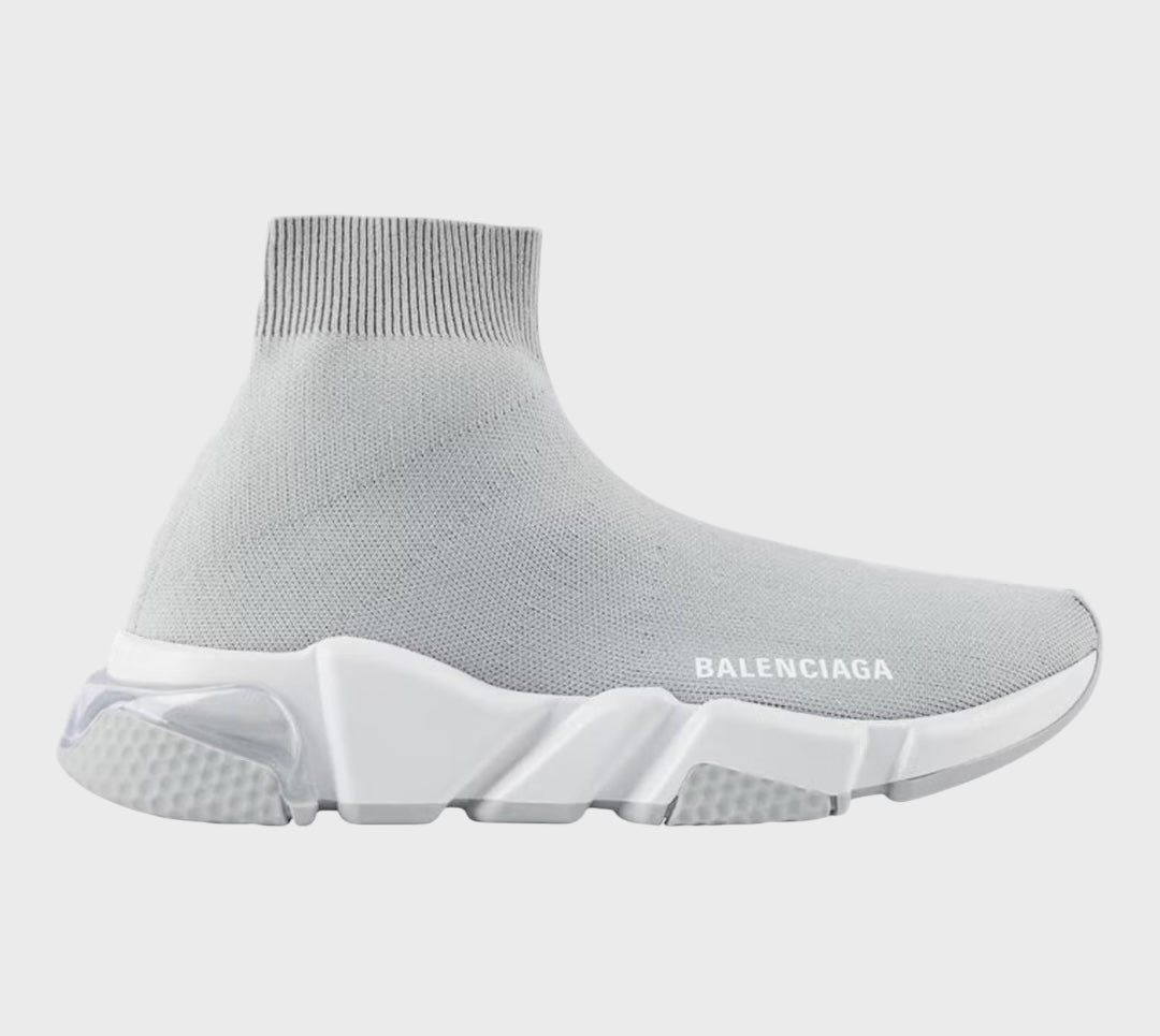 Balenciaga Womens Speed Clear Sole Trainer Grey Size 36