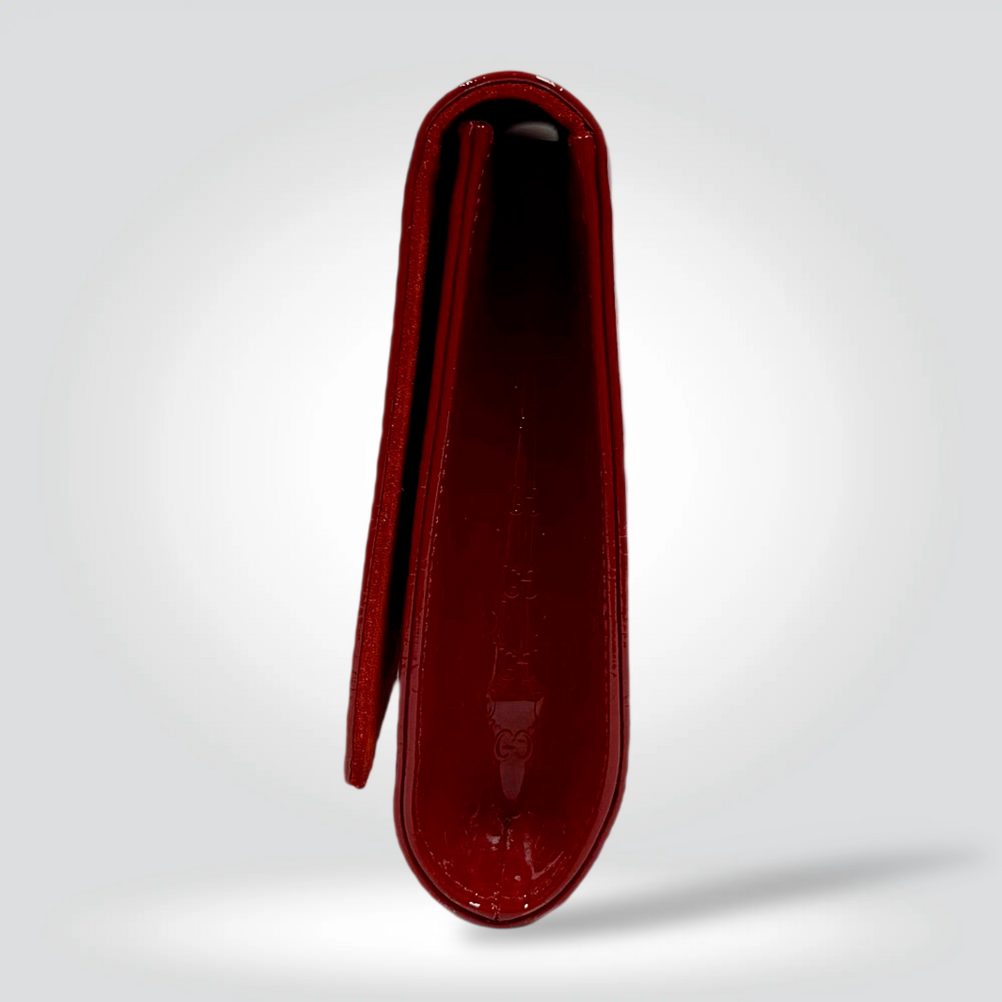 Gucci Microguccissima Patent Leather Continental Wallet Red GG Embossed —Excellent Style Reissue Vancouver