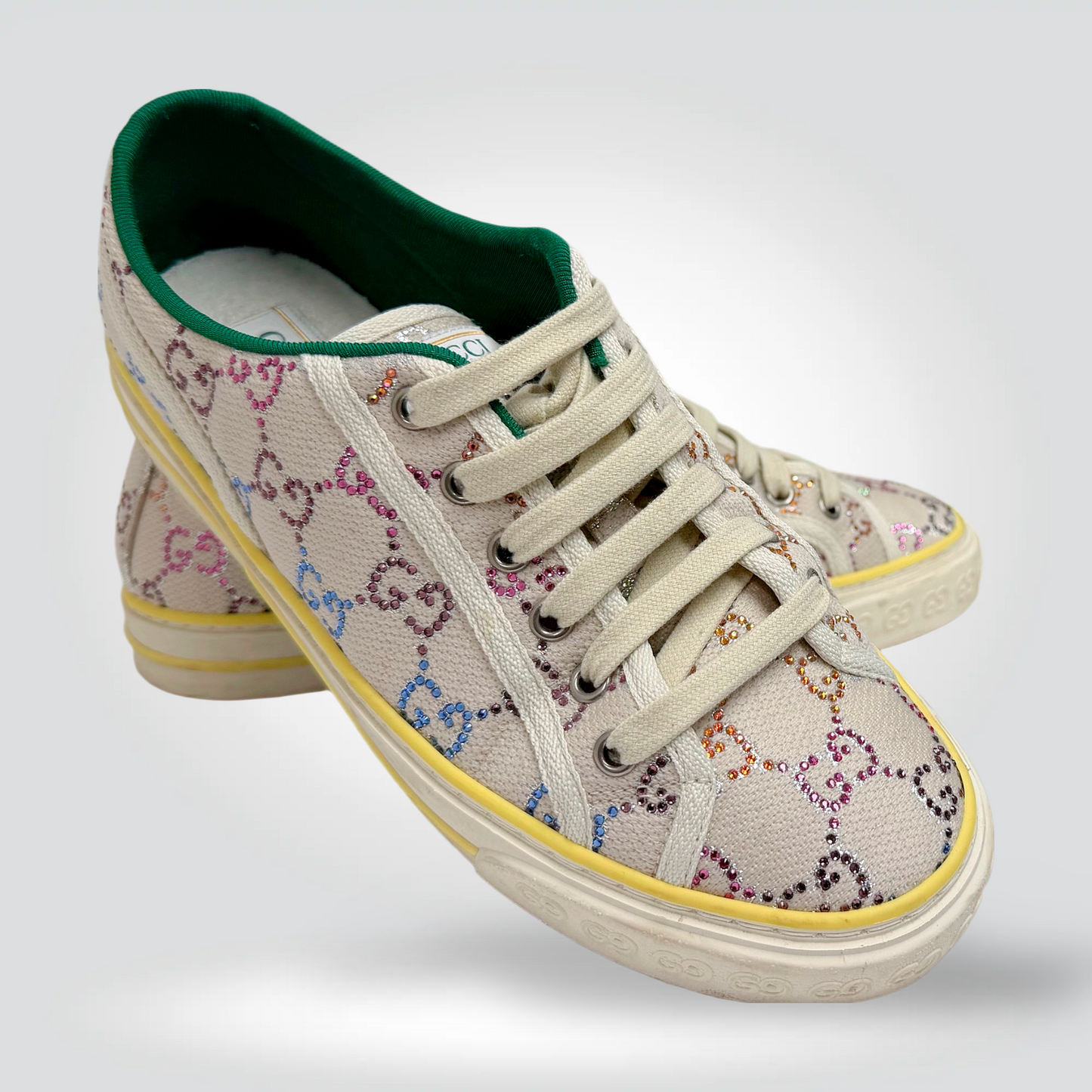 Gucci Tennis 1977 GG Crystal Canvas Sneakers Multicolour Yellow Sole — Size [39] — Good | Style Reissue Vancouver