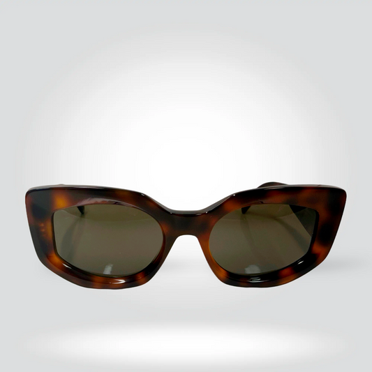 Celine Rectangle Tortoiseshell Acetate Sunglasses Dark Smoke Lenses — Very Good  | Style Reissue Vancouver