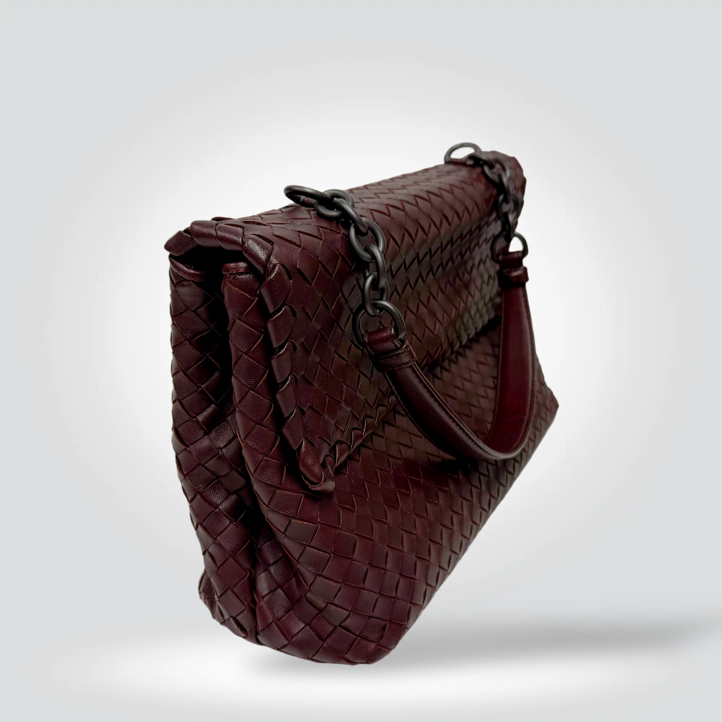 Bottega Veneta Olimpia Intrecciato Woven Leather Bag Burgundy Oxblood —Good Style Reissue Vancouver
