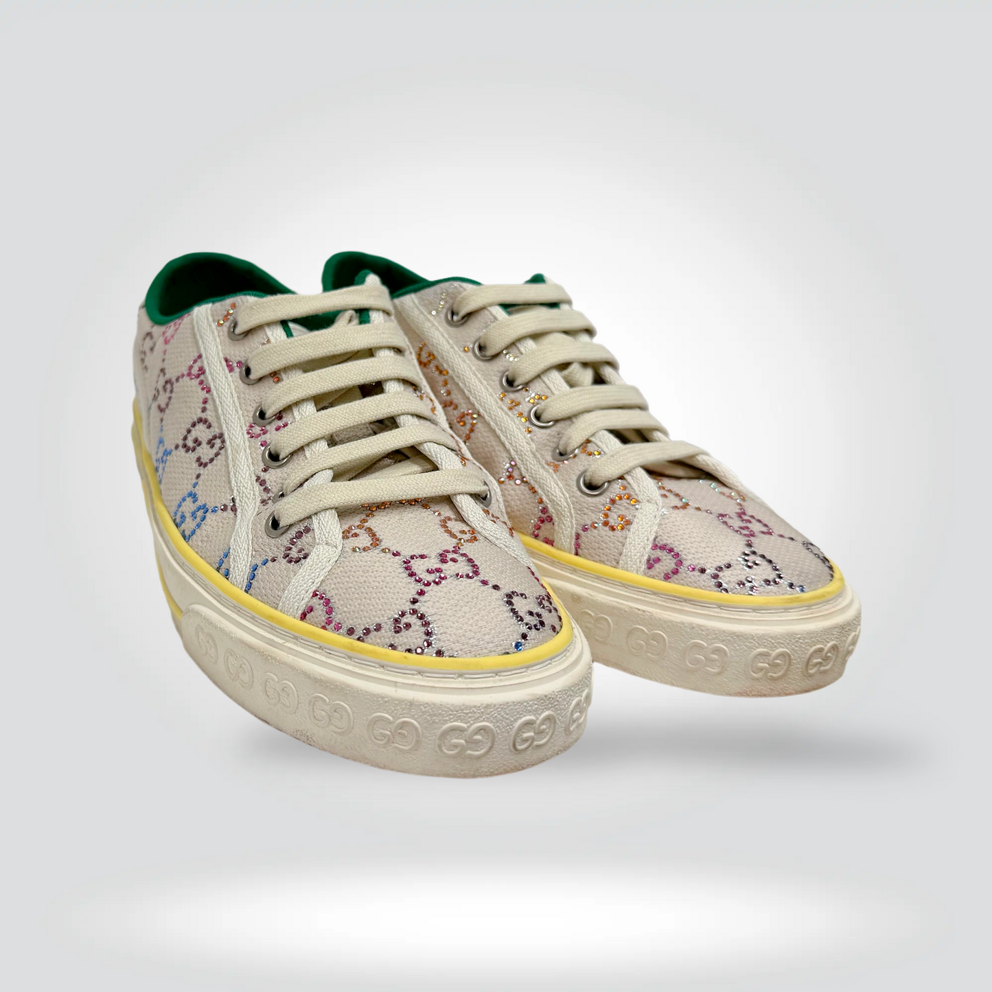 Gucci Tennis 1977 GG Crystal Canvas Sneakers Multicolour Yellow Sole — Size [39] — Good | Style Reissue Vancouver