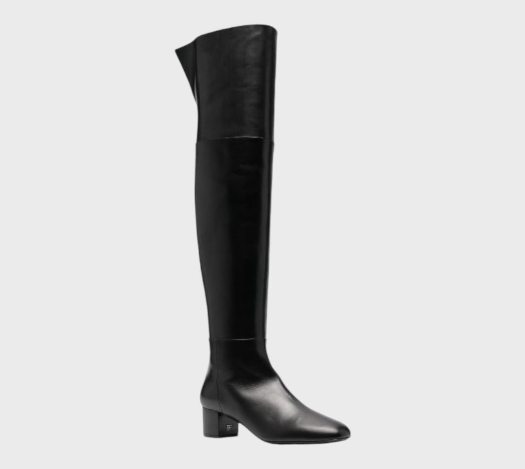 Tom Ford knee-high 60mm leather boots size 40