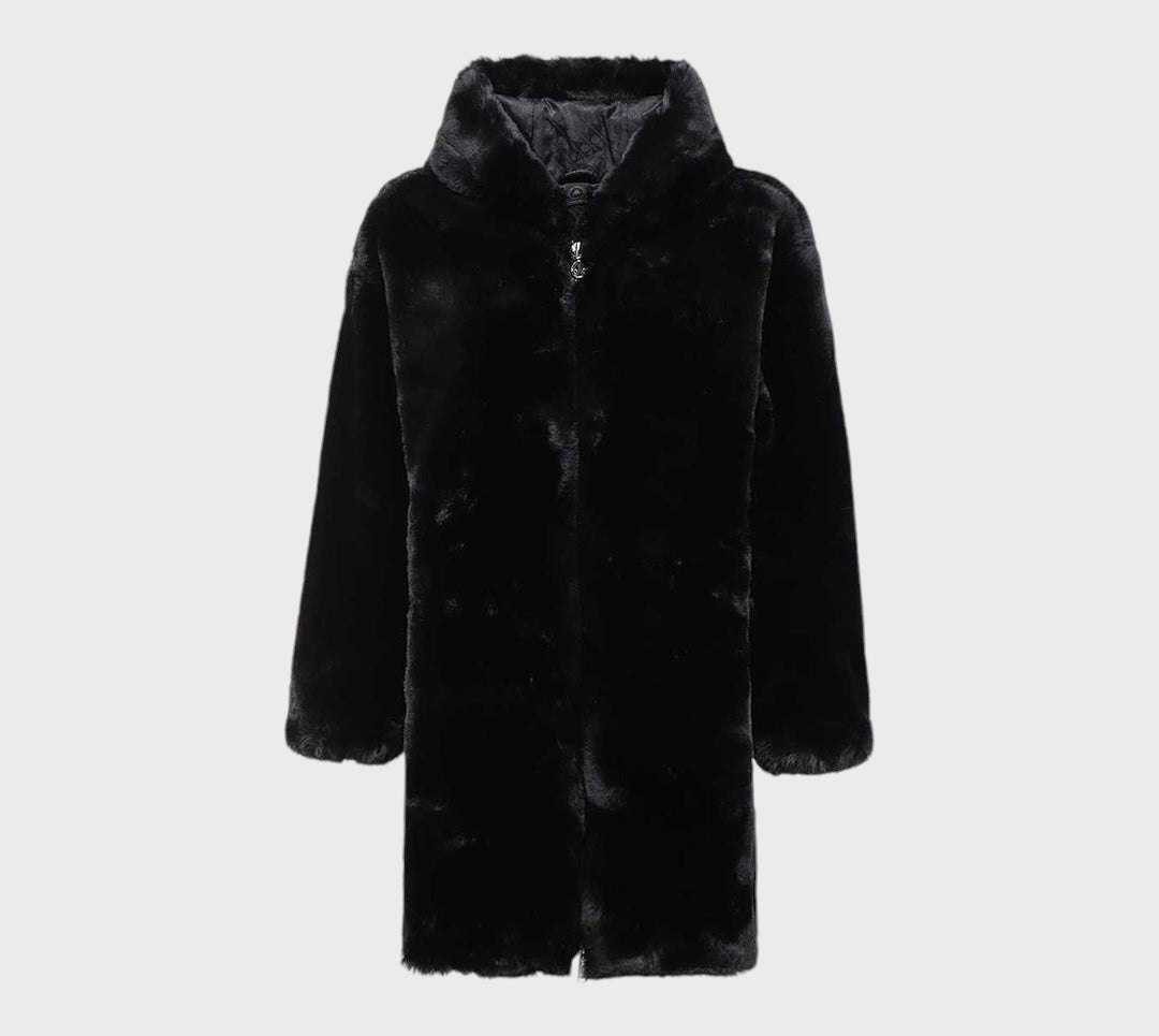 MOOSE KNUCKLES
Women's Black Moose Knuckles Faux Fur Hooded Jacket