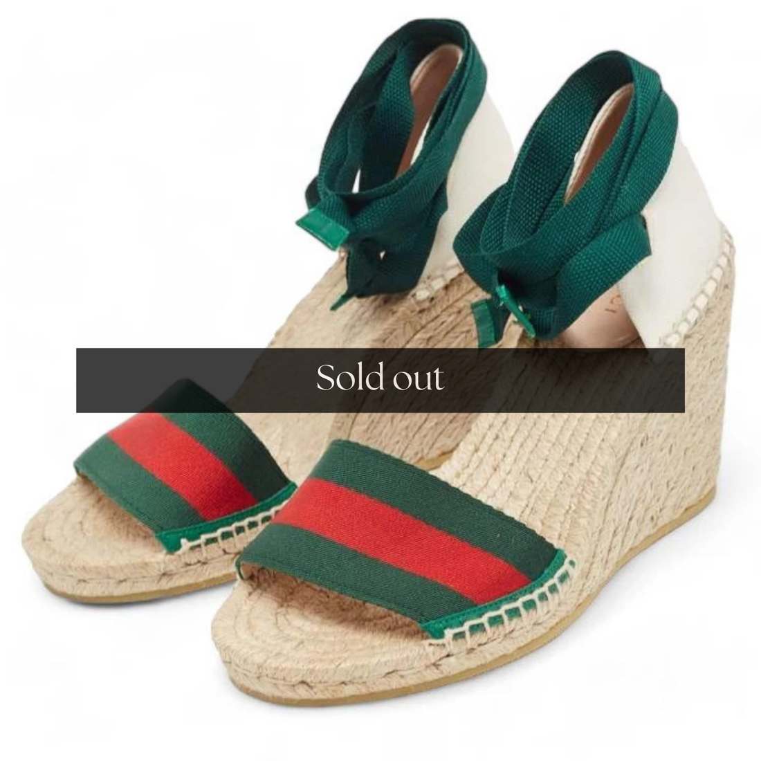 Gucci Canvas Lilibeth Wedge Espadrilles - 36.5