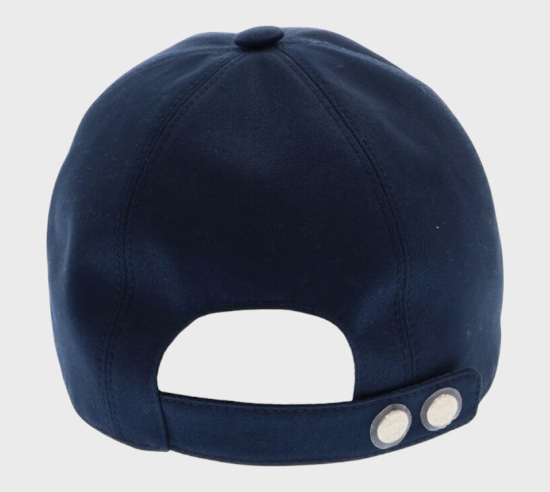 HERMES Serena Lift Logo Baseball Blue Cap