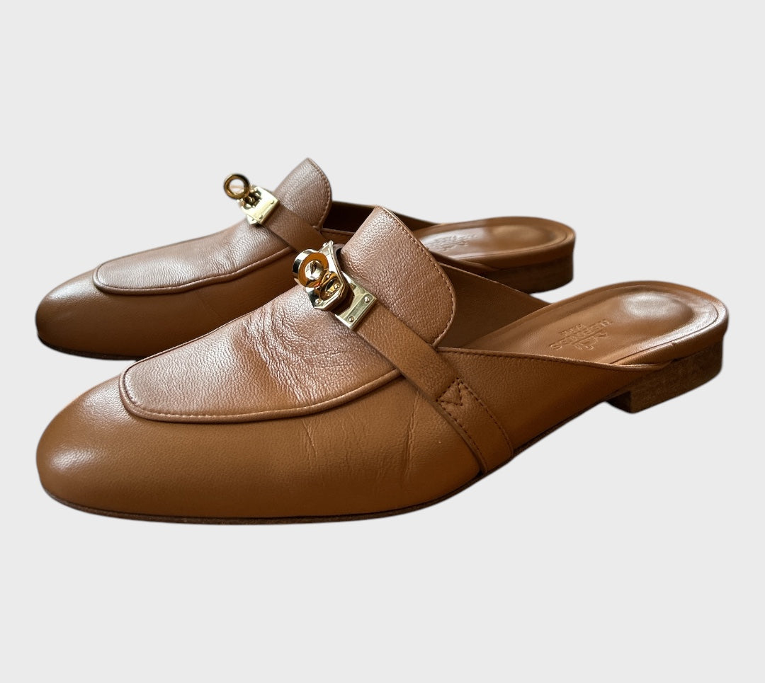 Hermès Loafer Slides Size 37.￼5