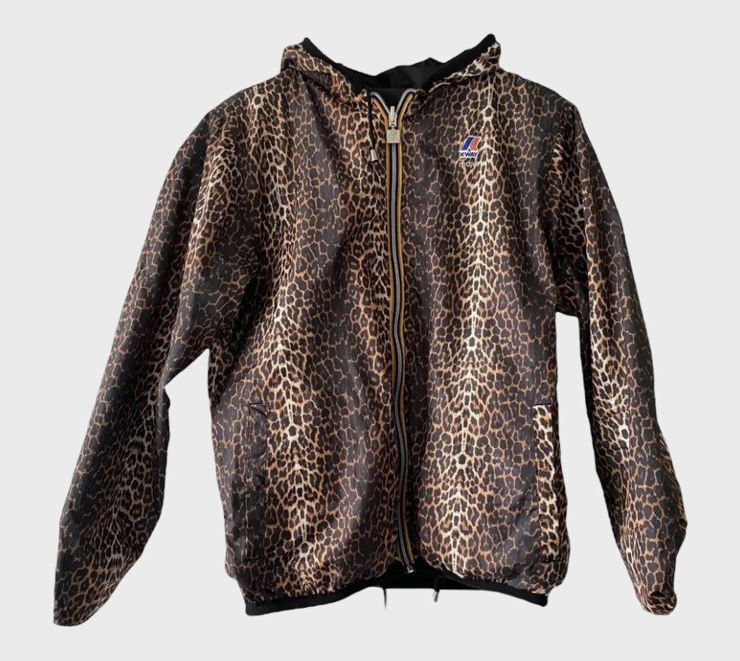 Kway x Maje Leopard 
Reversible black/leopard Jacket