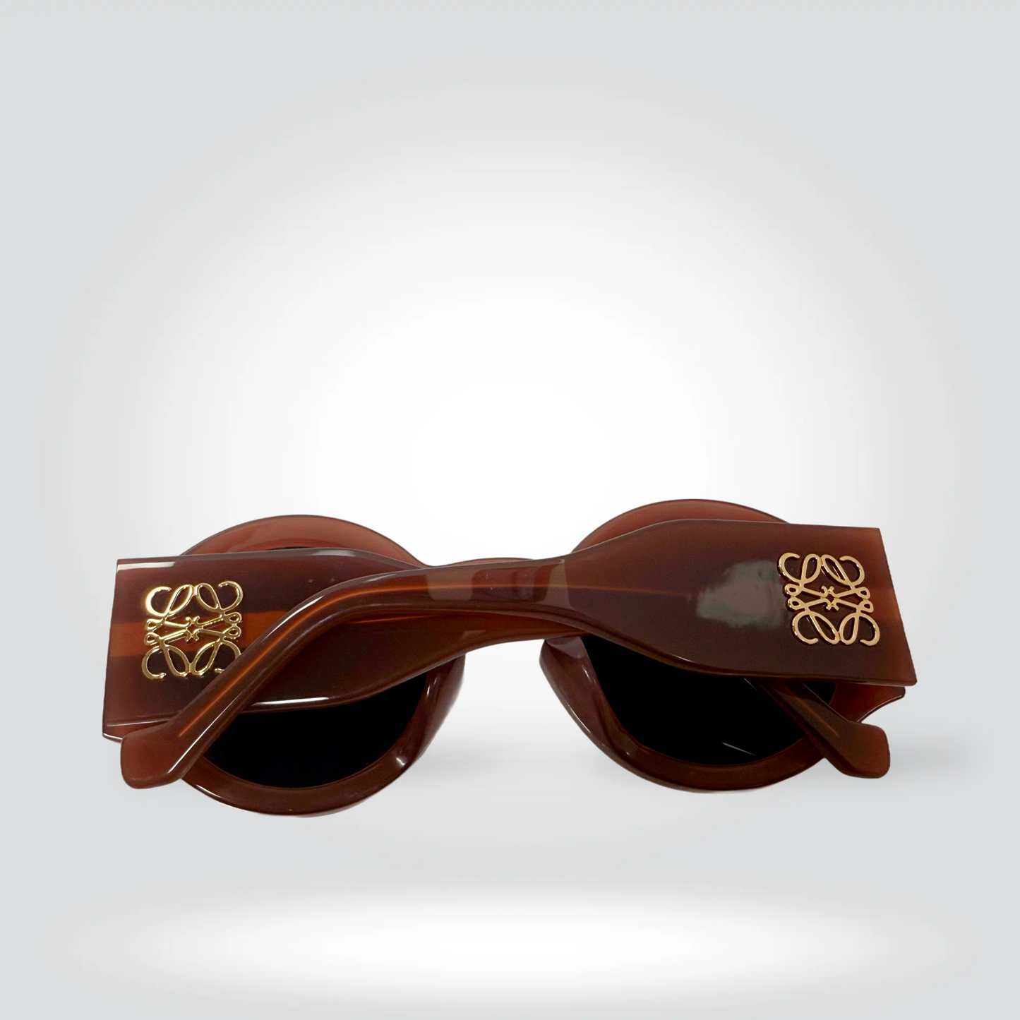 Loewe Paula's Ibiza Round Sunglasses Cognac Brown Acetate Dark Smoke Lenses — Very Good] | Style Reissue Vancouver